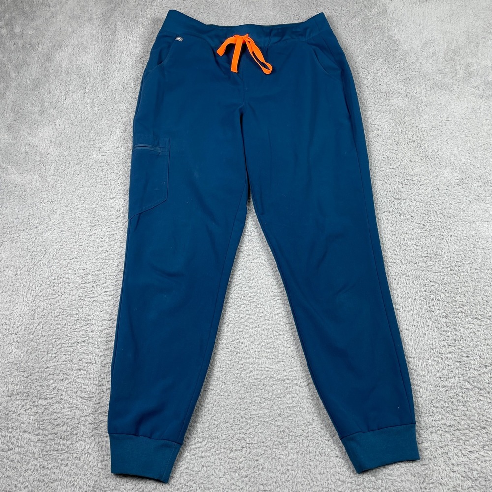 FIGS Catarina Zamora Scrub Set Womens S/M Blue V-Neck Jogger Stretch Excellent - Picture 4 of 16